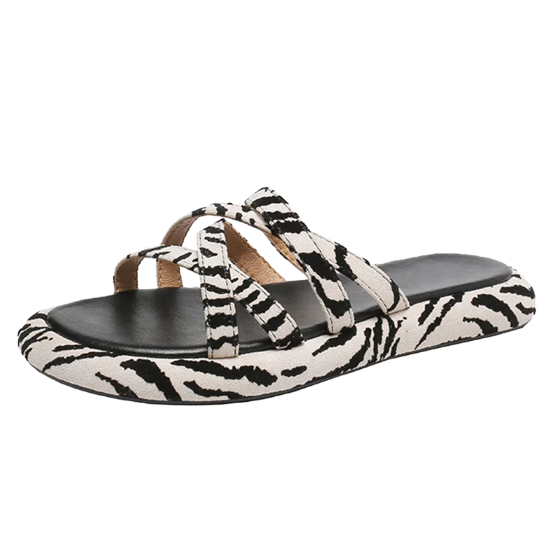 

Women's Slippers Casual with Color Matching Uppers Fashionable and Versatile Simple Flat-bottomed Outdoor Women's Slippers 2021