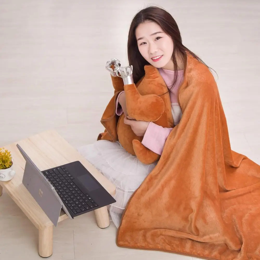 candice guo! cute plush toy funny roast chicken turkey soft stuffed cushion tissue cover warm blanket birthday Christmas gift 1p | Игрушки и