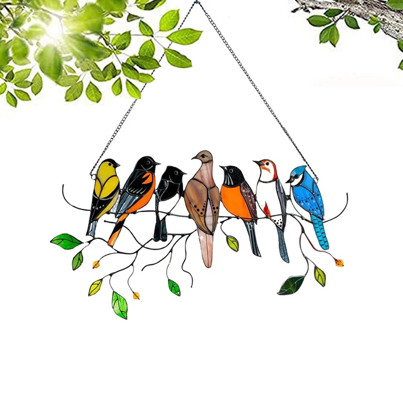 7 птиц украшение на окно птица скандинавский декор для детской комнаты детский