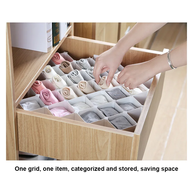 

6Pc Underwear Storage Boxes Drawer Organizer Dividers Closet Dresser Clothes Storage Organizer For Bras Scarves Ties Socks Boxes