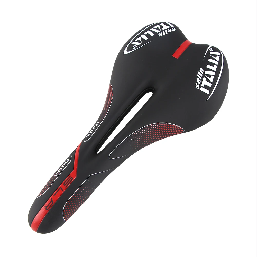 Седло для гоночного велосипеда пластиковое широкое открытое седло горного