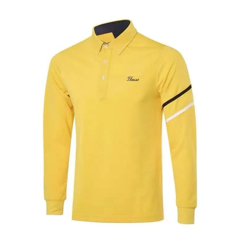 

2021 autumn new golf clothes men's long-sleeved t-shirt outdoor leisure sports Polo shirt breathable quick-drying non-iron top