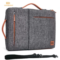DOMISO Multi-use Strap Laptop Sleeve Bag With Handle For 10  13  14  15 6  17  Inch Laptop Shockproof Computer Notebook Bag Grey