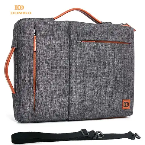 Универсальная сумка для ноутбука DOMISO с ручкой, Противоударная сумка для ноутбука 10 дюймов, 13 дюймов, 14 дюймов, 15,6 дюймов, 17 дюймов, цвет серый