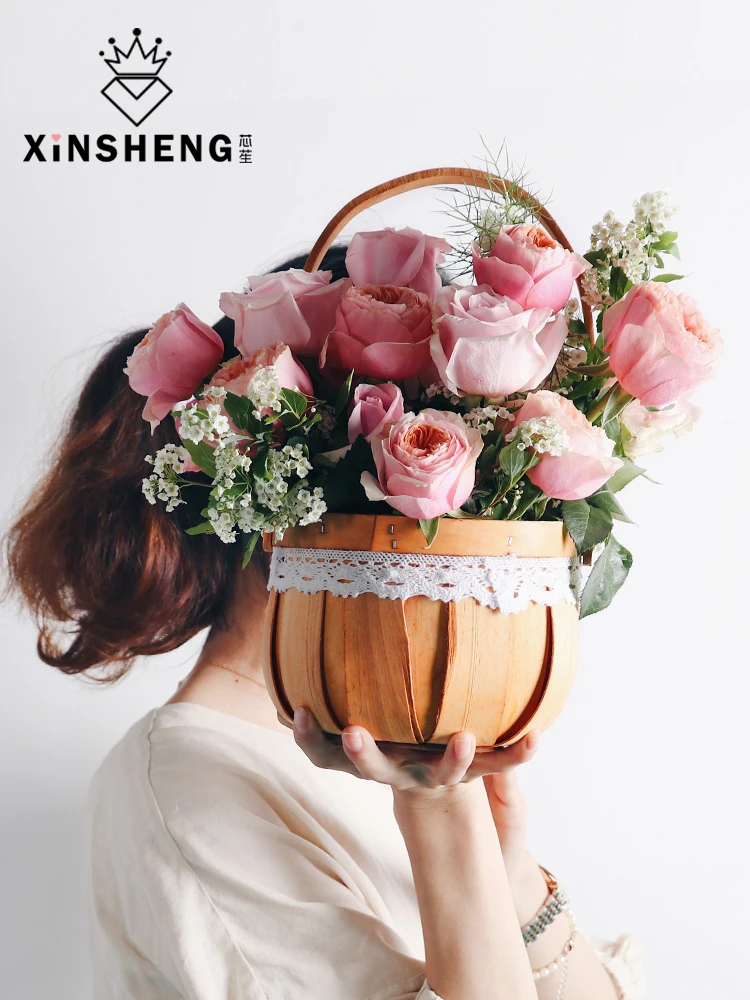 

1 шт., водонепроницаемая плетеная корзина для цветов