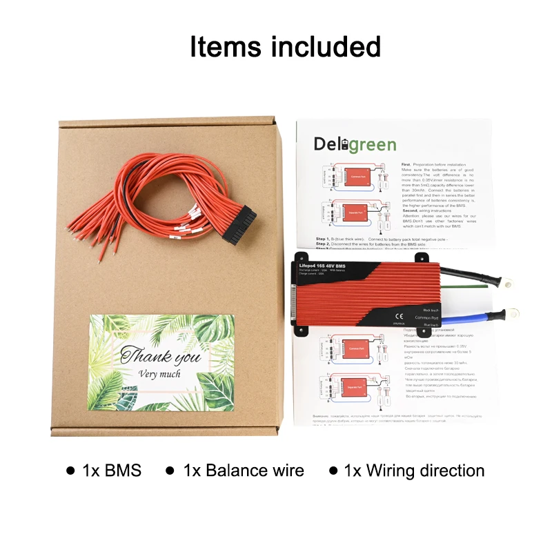 Deligreen 16S литий ионный БМС 80A 100A 120A 150A 200A 250A 60V PCM/PCB/BMS для Li PO LiNCM батарейный блок 18650