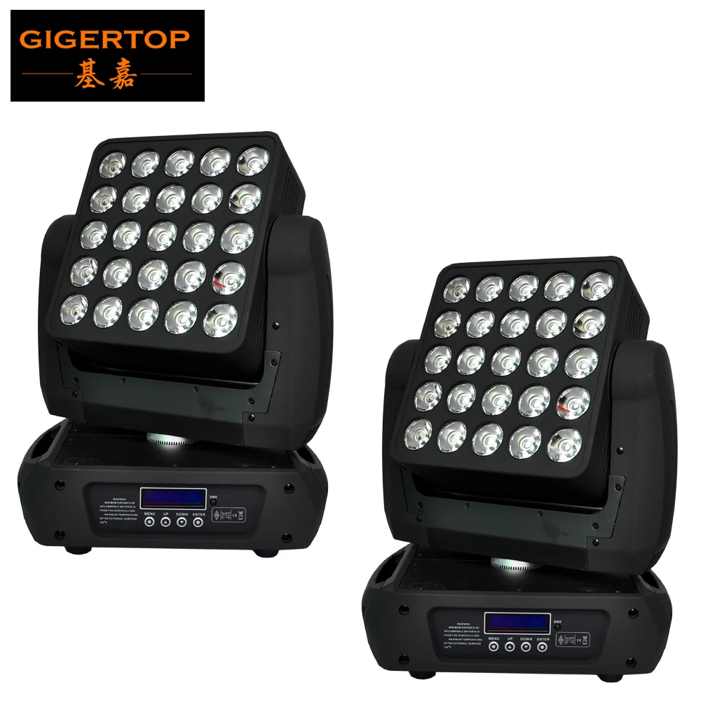 

Cheap Price 2 Pack 25x12W RGBW 4IN1 Multi-Color LED TIPTOP 5x5 Matrix Blinder Moving head light 19CH/29CH/117CH 25 Head