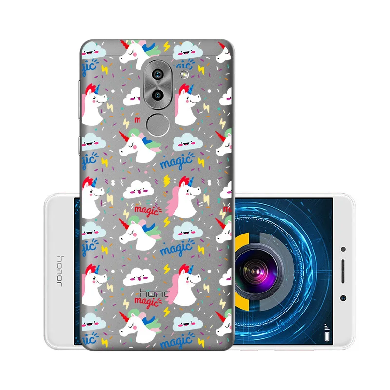 W018 Мягкий чехол из ТПУ, чехлы для huawei Honor 6X, силиконовый прозрачный чехол для huawei GR5, BLL-L21 BLN-AL10 Honor6X mate 9 Lite - Цвет: W018