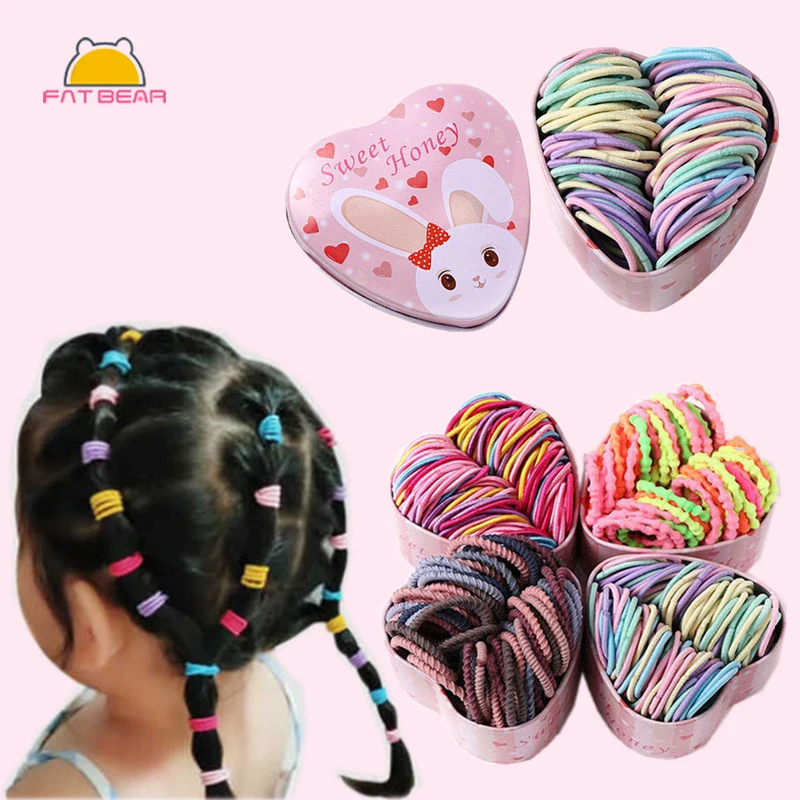 

10/50 Pcs/lot Colorful Elastic Hair Band For Girls Kids Baby Hair Rope Toddler Lovely Sweet Korean Hair Tie Kawaii Kids Cute