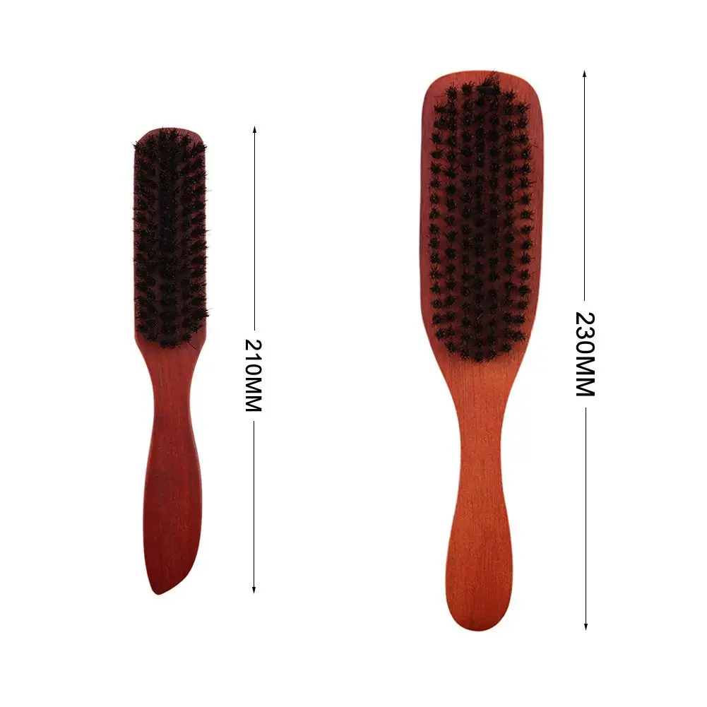 

Wood Handle Hair Brush Hard Boar Bristle Combs For Men Women Hairdressing Hair Styling Beard Comb Brush