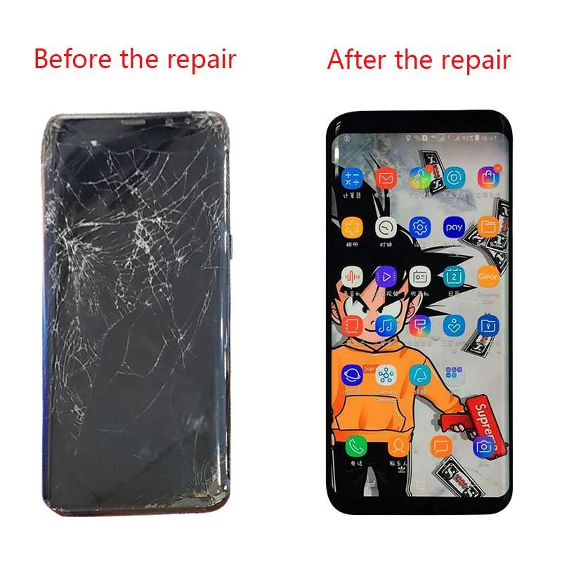 Супер AMOLED экран для Samsung Galaxy S8 G950F G950U G950FD ЖК дисплей с сенсорным экраном