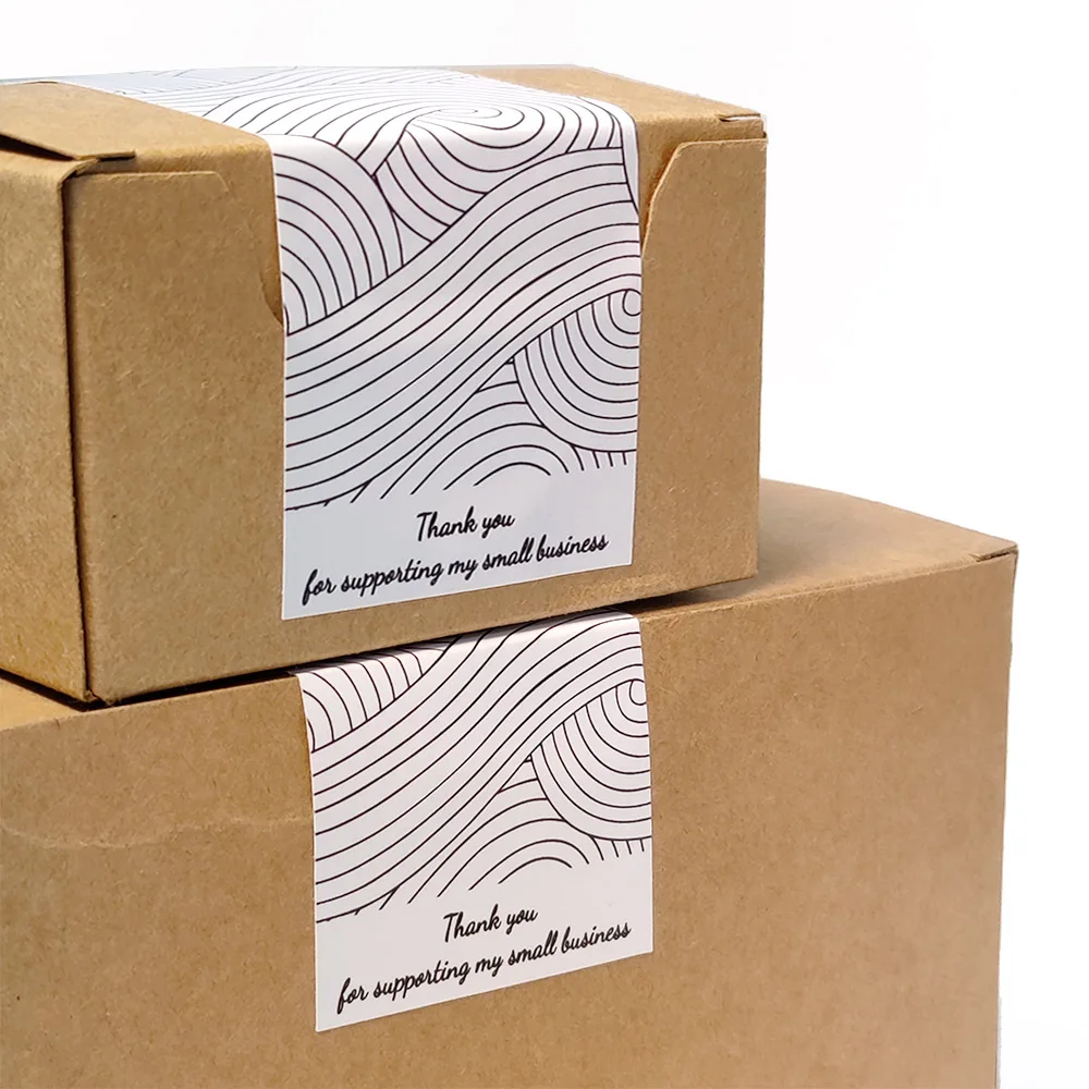 

50 шт./упак. Thank You Sticker s этикетки для печати 2*4 Inch Small Business Gift Box Decor Seal Sticker Канцтовары Sticker s Pack