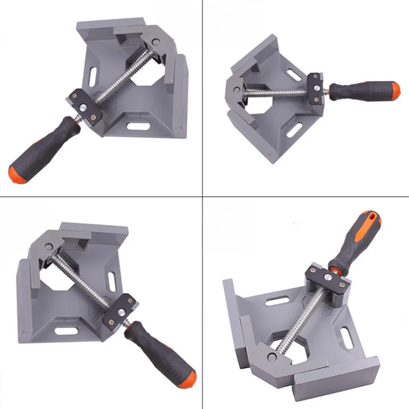 

90 Degree Aluminum Alloy Right Angle Clamp 70mm Single Handle Angle Clamp Woodworking Frame Clip Right Angle Folder Tool