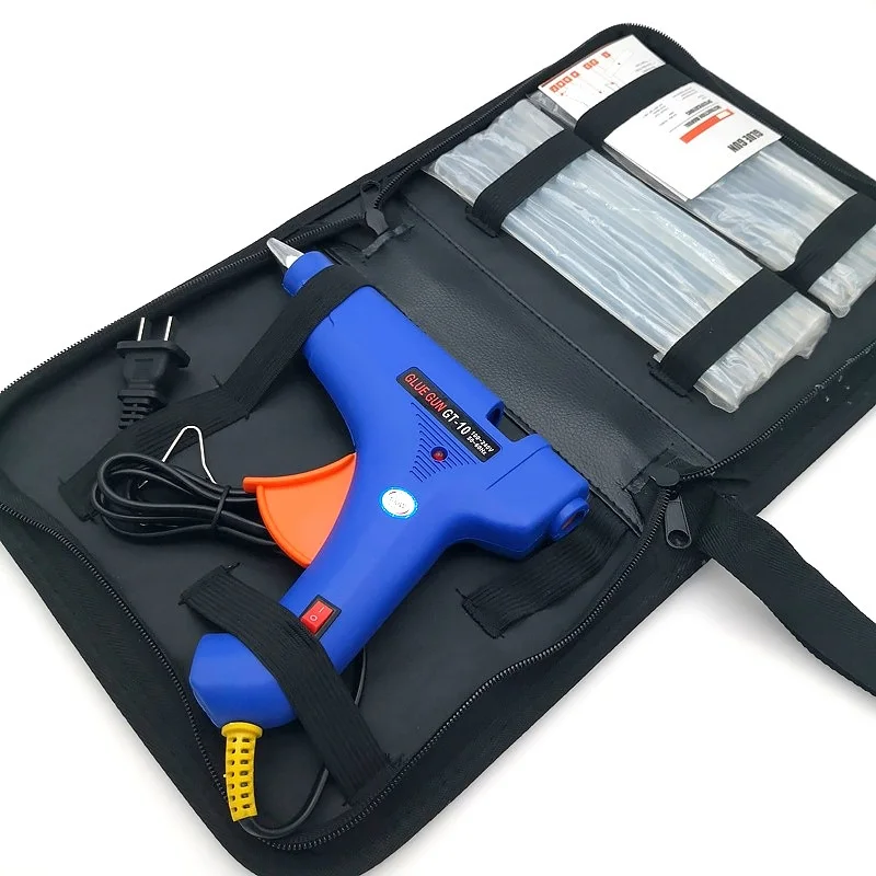 

11mm 60W/80W/100W Silicone Gun Hot Glue Toolboxes Kit Professional Deco Handgun With Bullets Metal Home Tools Workpro