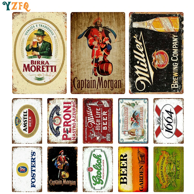 

Welcome Beer Zone Vintage Signs Front Bar Pub Cafe Wall Decor Retro Metal Tin Crafts Plate Plaques DU-13276B