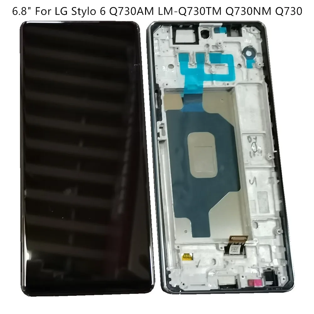 

6,8 "для LG Stylo 6 LM-Q730TM Q730AM Q730 ЖК-дисплей + сенсорная панель дигитайзер в сборе для LG Stylo 6 LM-Q730TM дисплей + рамка