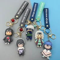 naruto characters keychain cartoon print double side acrylic key ring holder bag charm classic anime jewelry teens gift