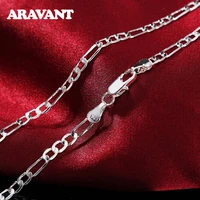 4mm flat sideway chains lobster clasp collares necklaces 925 silver necklace for men
