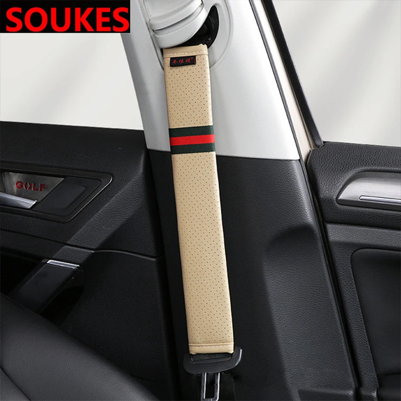 2 шт. кожаный чехол для автомобильного ремня безопасности Renault Megane 3 Duster VW Touran Passat B6