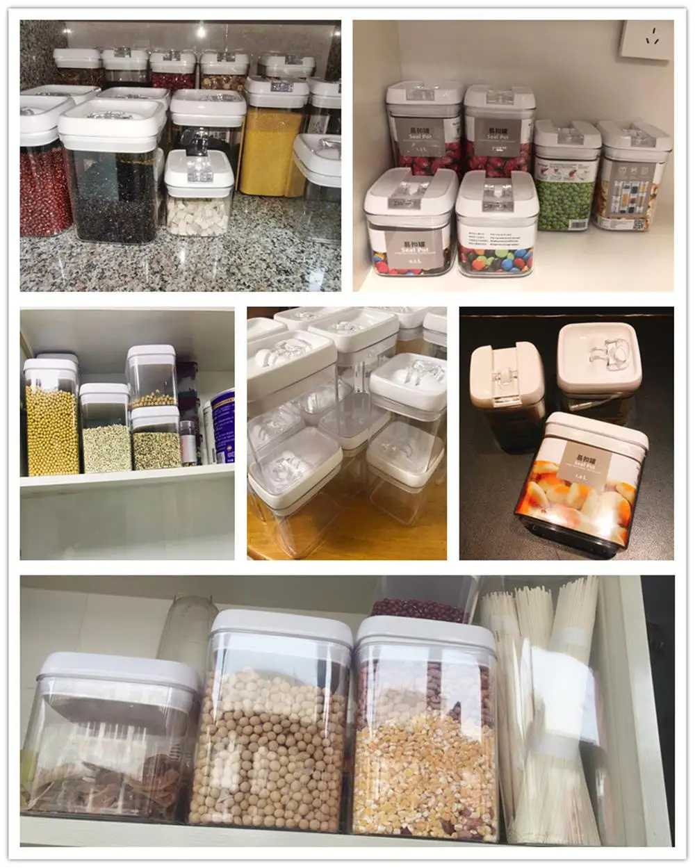 

Kitchen Storage Organizer Cereal Box Large Capacity Air-Tight Food Storage Container Kitchen Pot for Dry Grain Milk Powder Sugar