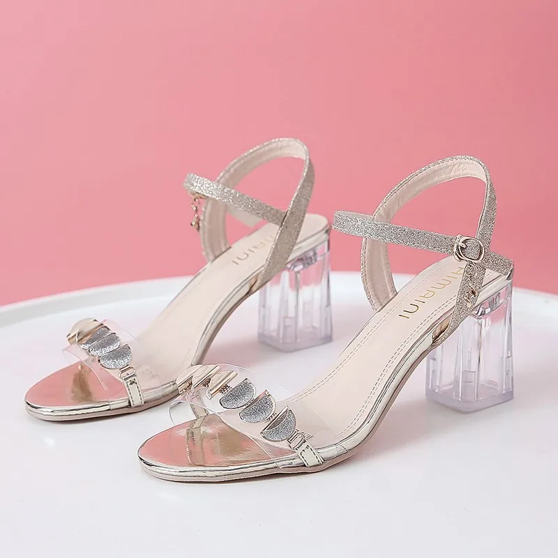 2020 летние римские сандалии женские для отдыха на квадратном каблуке Модные обувь