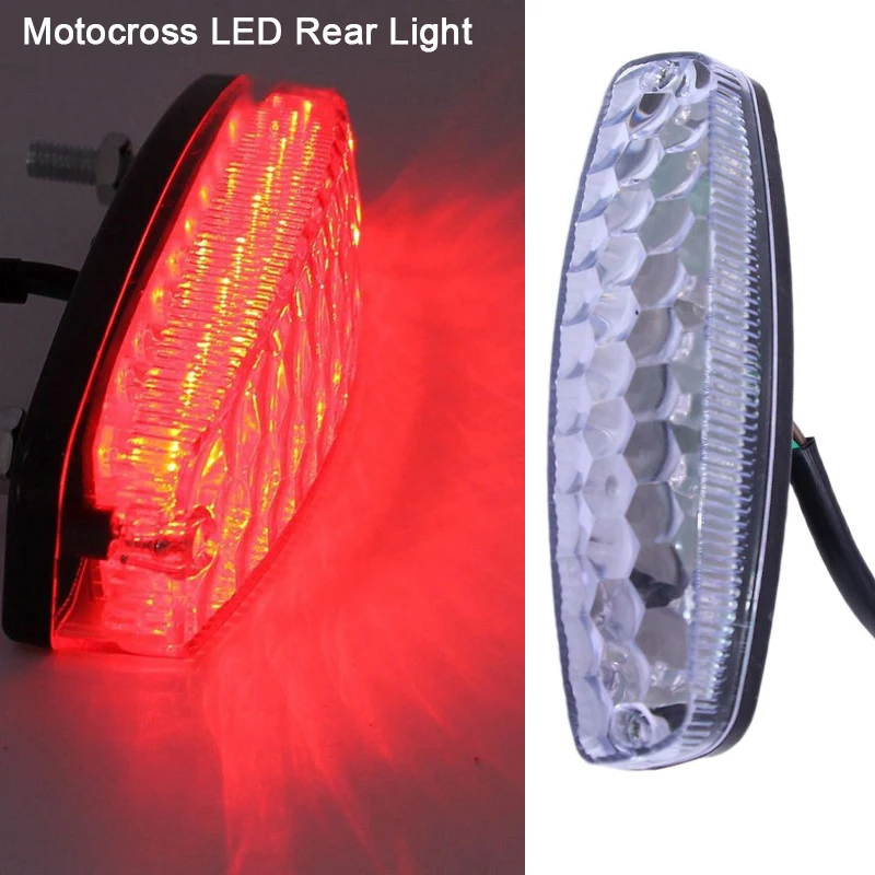 

Moto cycle LED Rear Lights Motorcycle Lighting Moto Tail Brake Light Indicator Lamp For ATV Quad Kart Universal Cafe Racer Red