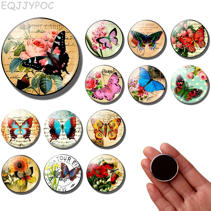 Магнит для холодильника 30 мм стеклянный купол магниты домашний декор наклейка на