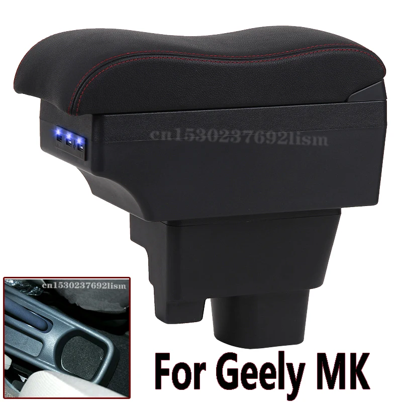 

Подлокотник для Geely MK, центральный контейнер для хранения, контейнер для хранения, подлокотник King kong с подстаканником, пепельницей и USB-интер...