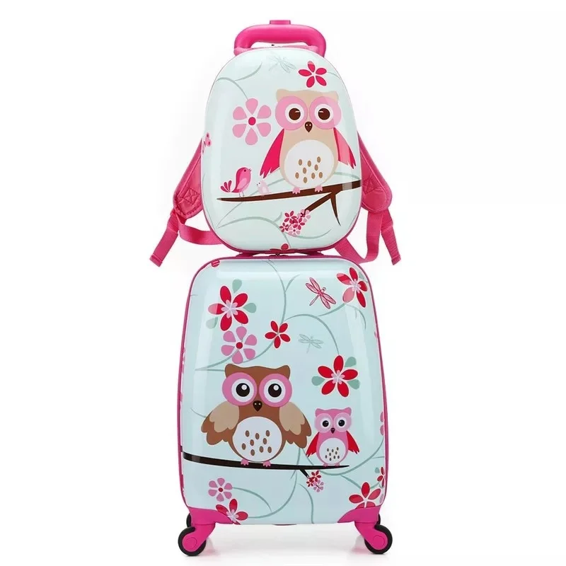 Детский набор багажных чемоданов на стильная футболка с изображением персонажей