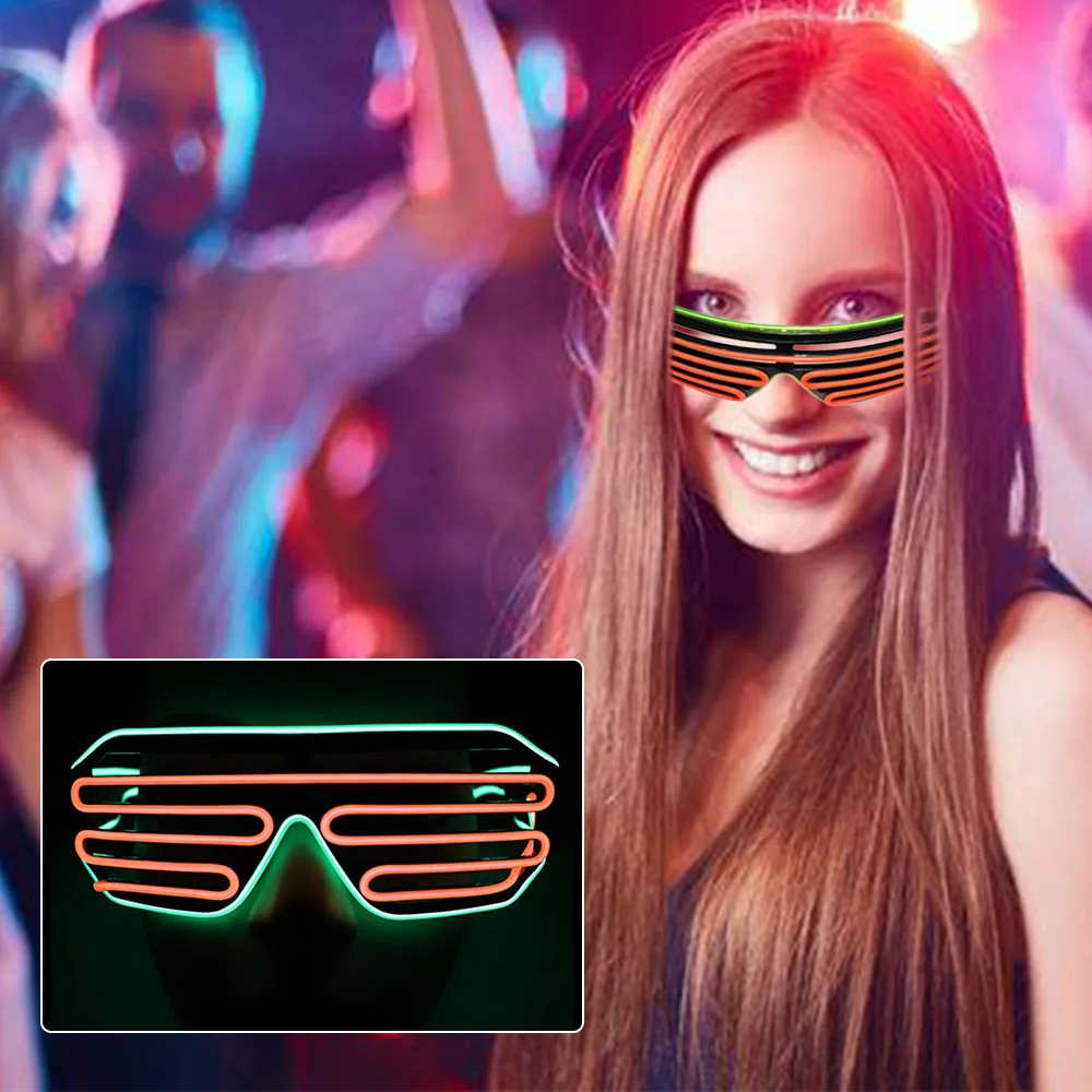 Светодиодсветодиодный очки 15 цветов на выбор светильник светящиеся неоновые с