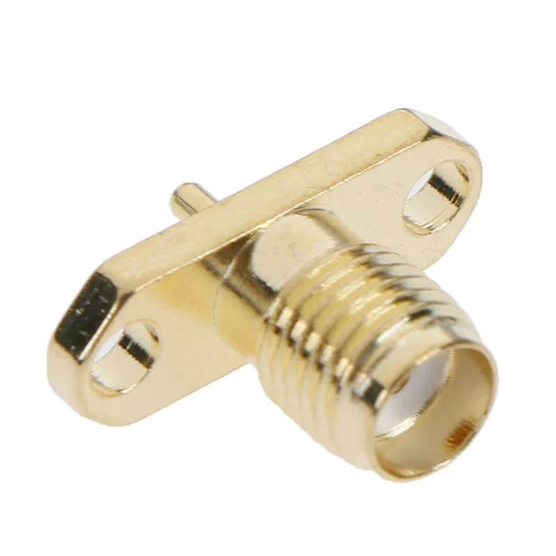 1 шт. гнездовой разъем SMA для панели с 2 отверстиями фланцевый паяльной стойкой