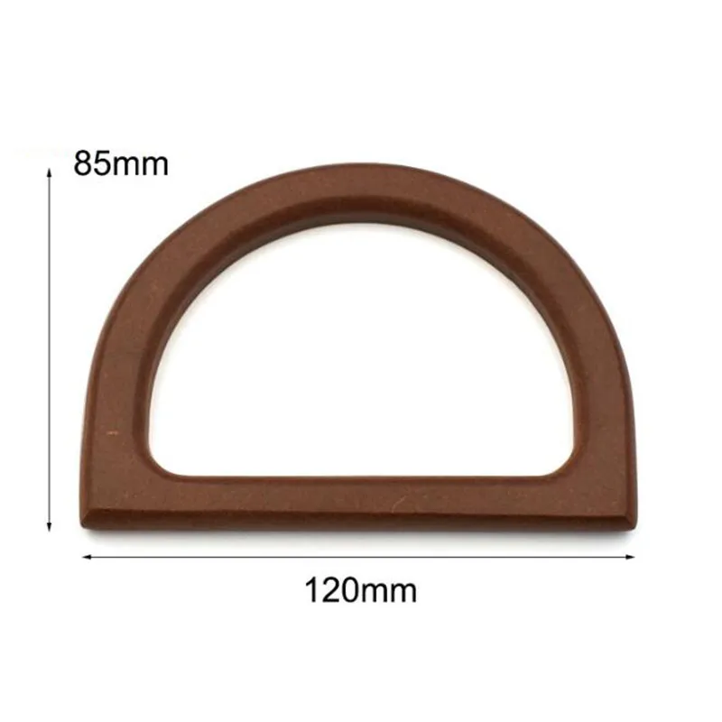 

New Wooden D Shape Replacement Handle DIY Handbag Purse Frame Bag Accessories For Women