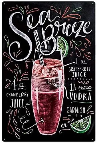 

Csndicen Bar Tin Sign Retro Vintage Bar Sign Tin Sign Vintage 8x12 INCH Home Decoration Accessories Modern Plates Rectangle