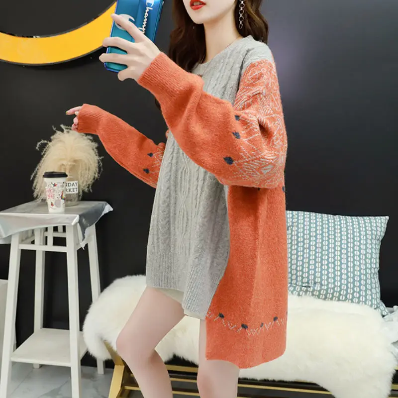 Mori свитер женский новый корейский Свободный Зимний пуловер 2021 Осень Большой