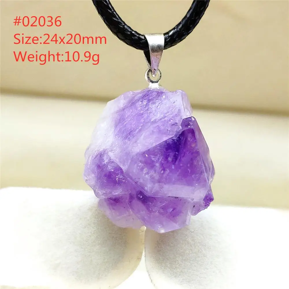 Натуральный бледно лиловый аметист кварц фиолетовый кулон сырья Материал с