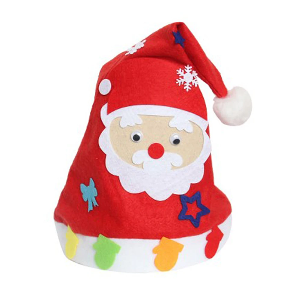 Детская Рождественская шапка из нетканого материала с Санта/Снеговик/олень для