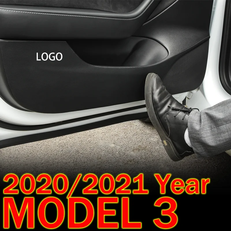 

Для Tesla 2020 2021 Model 3 автомобильные аксессуары для интерьера двери противоударный коврик