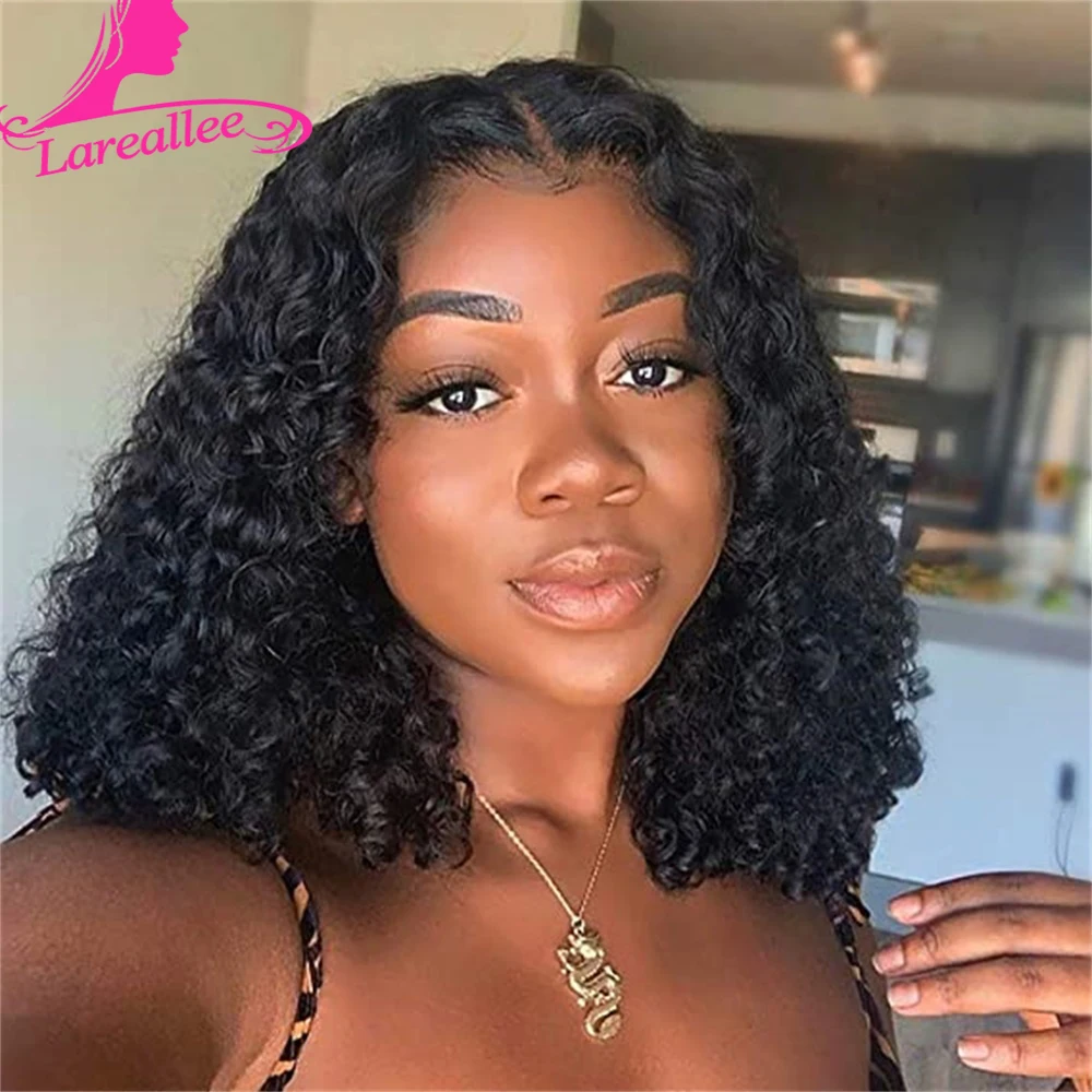 

Kinky Curly Human Hair Wigs Curly 4x4 Lace Closure Wig Short Curly Bob Wig Brazilian Remy Human Hair Wig Perruque Cheveux Humain