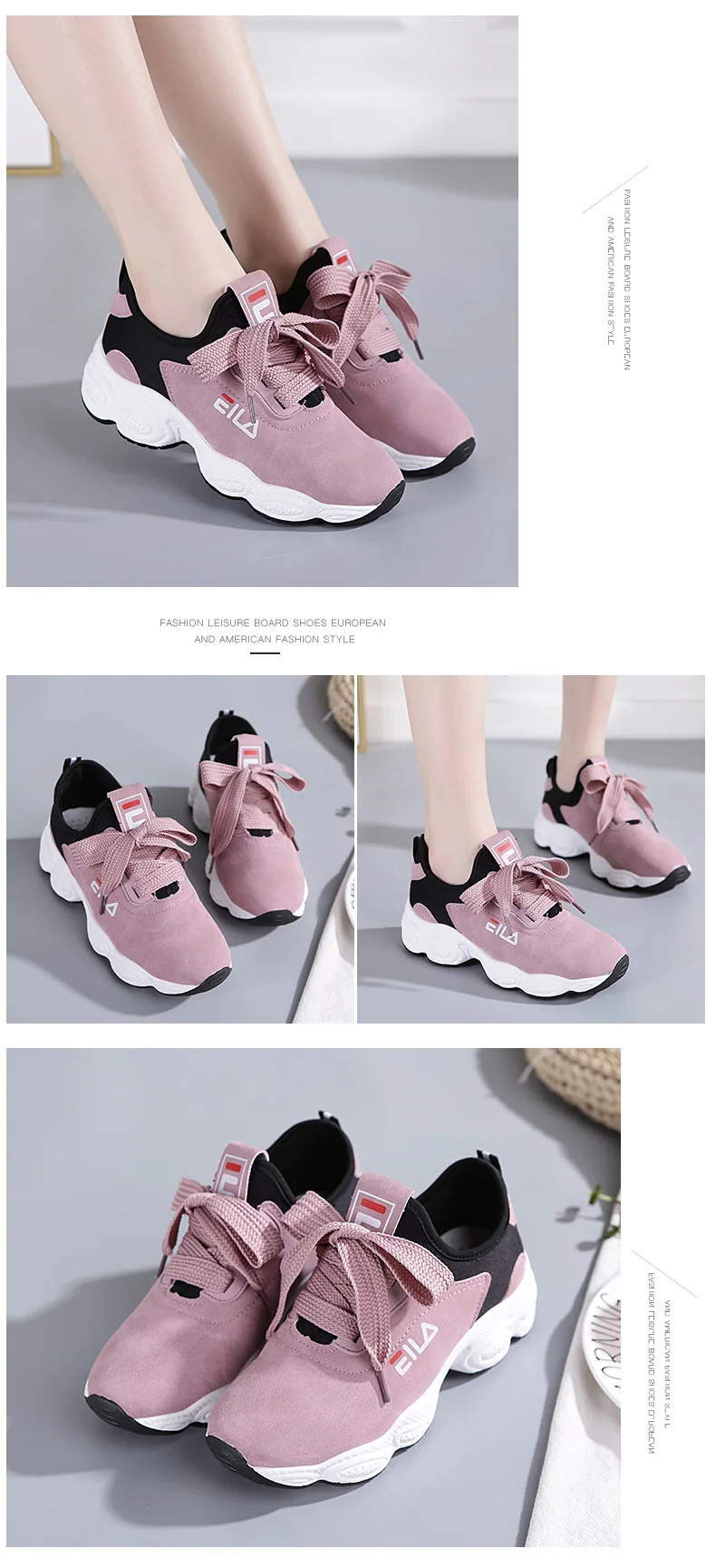 Women Comfortable Sneaker Shoes Pink Chunky Sneakers Platform Wedge Wedges Shoes for Women Zapatos De Mujer Casual Shoes