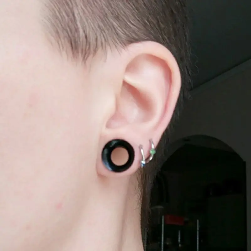 

Ultra Thin Silicone Double Flared Flexible Tunnel Ear Stretch Plug Body Jewelry For Women men