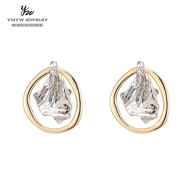 YMYW Новые Популярные персонализированные геометрические серьги гвоздики