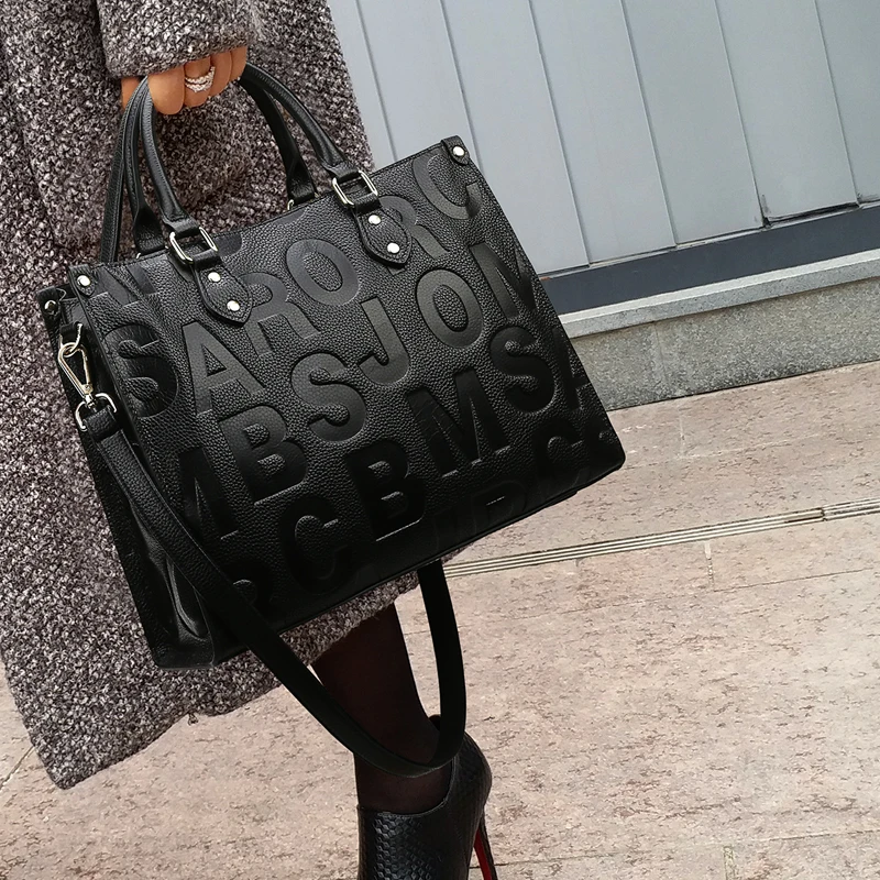 Сумка-мессенджер Louis Brand Женская с надписью модный саквояж на плечо вместительный