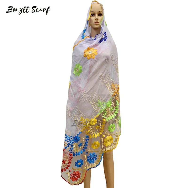 Мусульманский Новая мода шарф шаль высокого качества с вышивкой украшением в