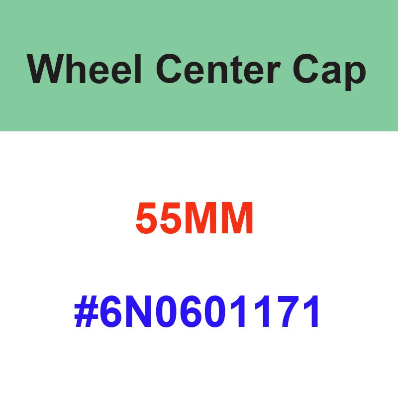 

20pcs 55mm Auto Wheel Center Hub Caps Black Silver Badge Rims Cap Cover Logo For 6N0601171 Car Accessories