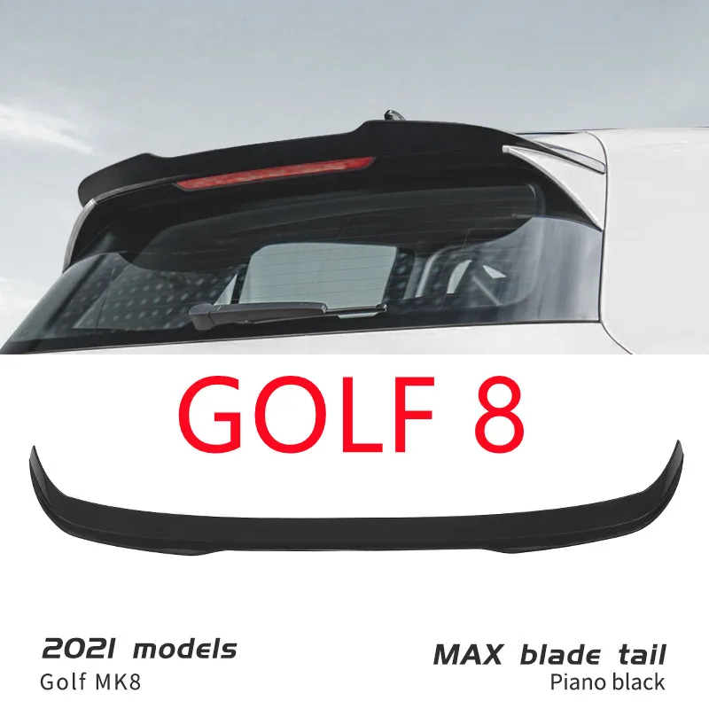 

For VW Golf 8 Generation Special Rear Spoiler 8RLINE Exterior Accessories Roof Fixed Air Spoiler No need to Drilling Decoration