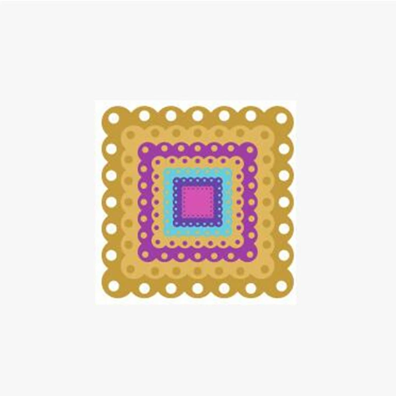 YINISE прямоугольная рамка металлические режущие штампы для трафареты