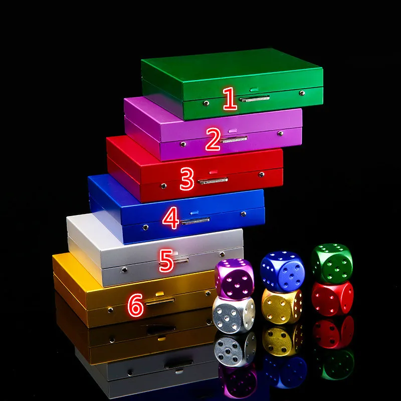 Набор Алюминий 16 мм многоцветные креативные игральные кости Портативный