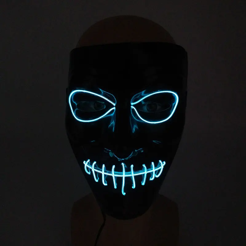 

Glowing Horror Face Mask Halloween Party Supplies Luminous Ghost LED Mask