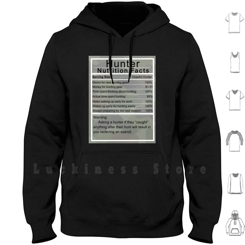 

Hunter Nutrition Facts Hoodie Long Sleeve Hunter Nutrition Facts Hunting Shotgun