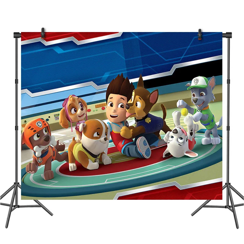 Мультфильмы Щенячий патруль Детский День Рождения фотография Фон Ткань милая